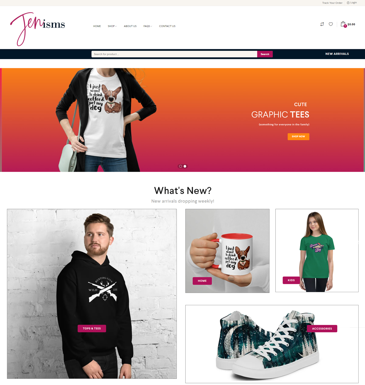 Jenisms website screenshot