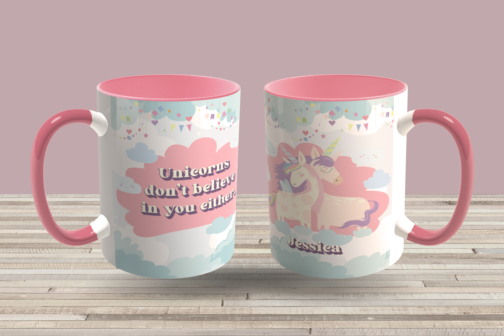 Unicorns don't believe in you either mug