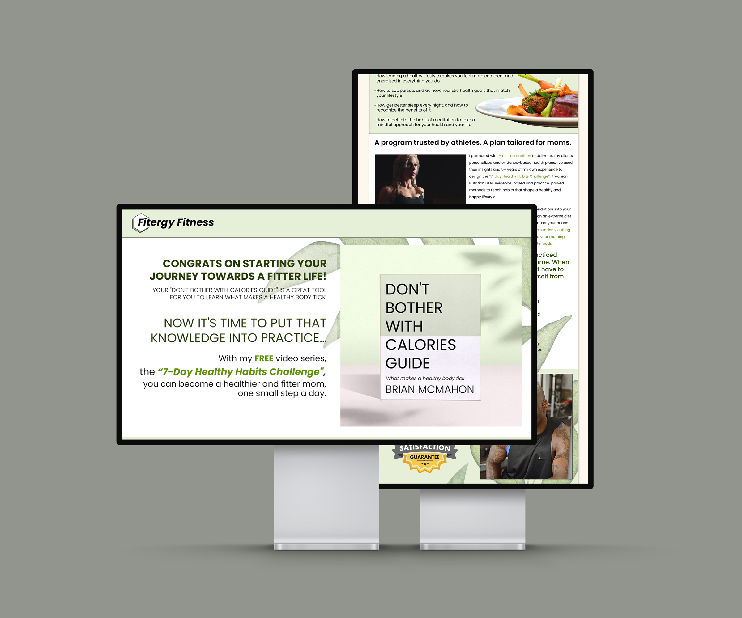Fitergy landing page mockup