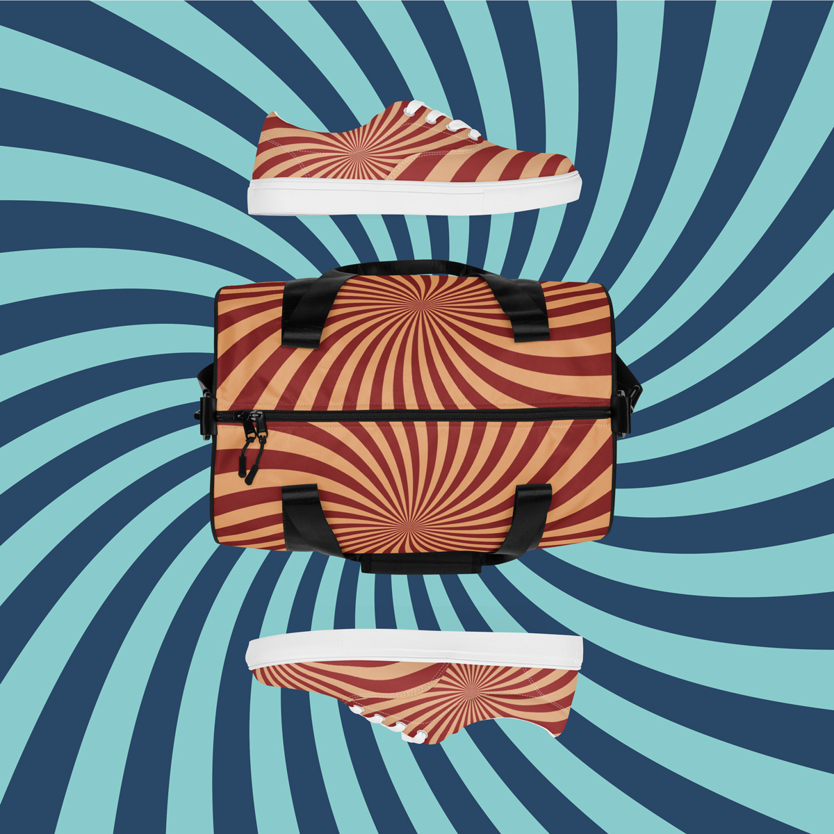 swirly bag and shoes design